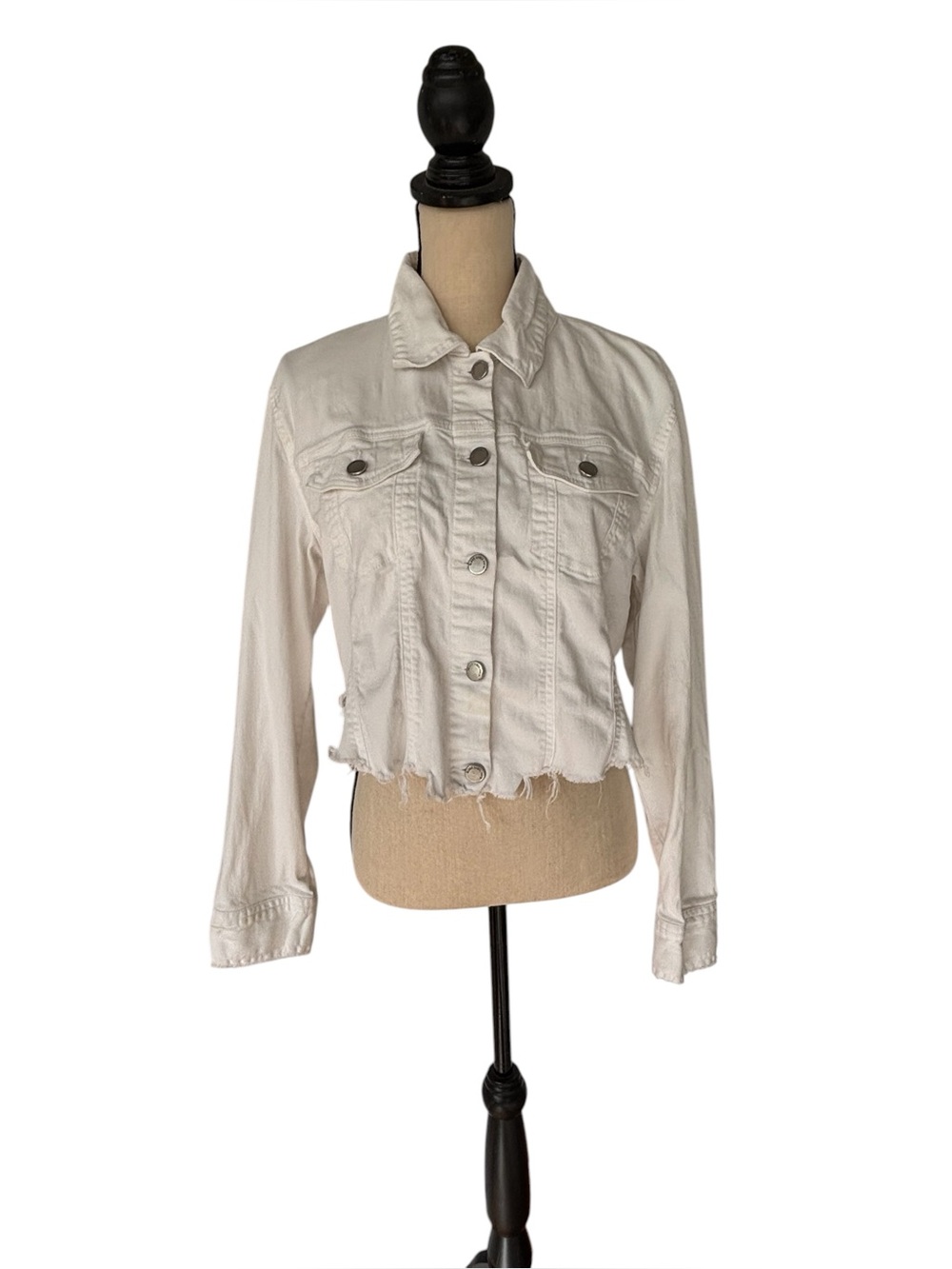 Black Label Câest Toi White Denim Jacket